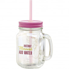 Кружка стеклянная Funko Little Mermaid: Pearl Anniversary: Mason Jar: Instant Mermaid