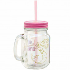 Кружка стеклянная Funko Little Mermaid: Pearl Anniversary: Mason Jar: Instant Mermaid